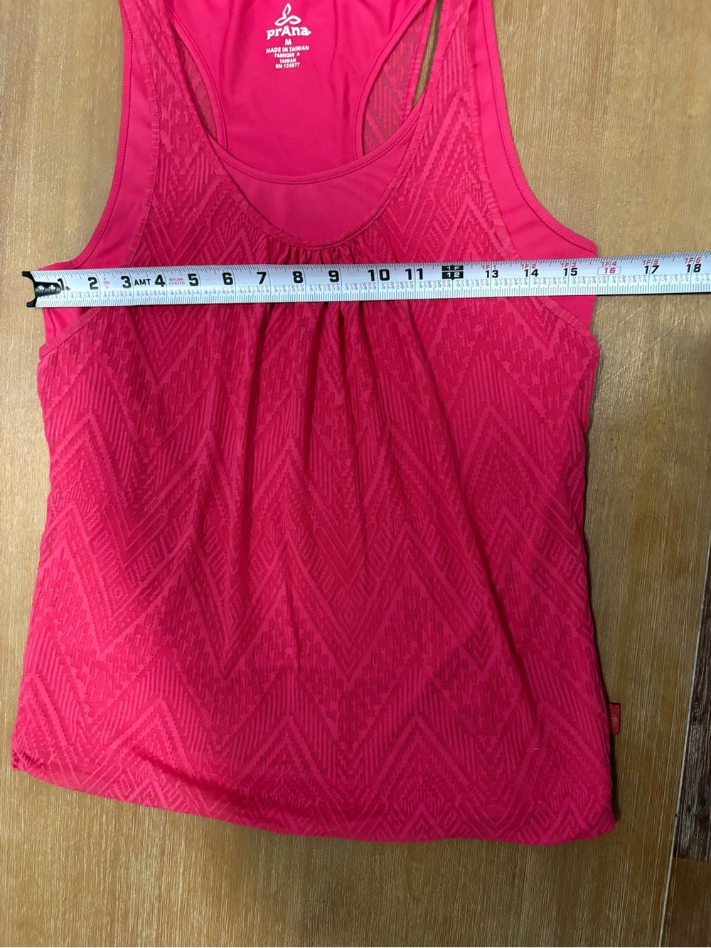 Prana Pink Chevron-Texture Racerback Tank - Picture 8 of 10